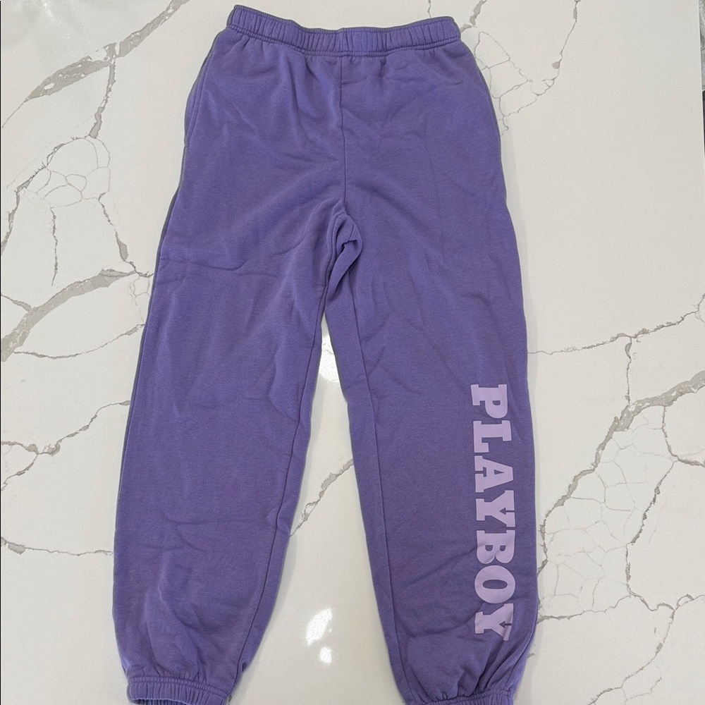 PLAYBOY Womens Lavender Sweatpants